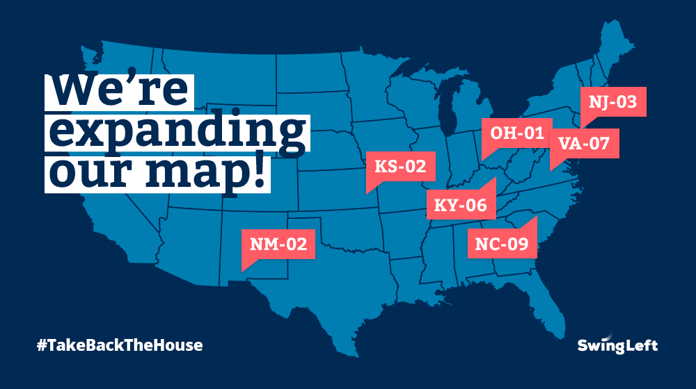 The results are in. Meet the 7 new Swing Districts! Swing Left